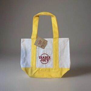 Trader Joe's Limited Edition Yellow Mini Canvas Tote